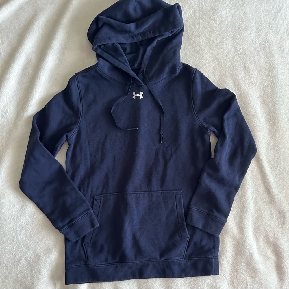 Under Armour Dark Blue Women's Loose Fit ColdGear Hooded Sweatshirt Size XS